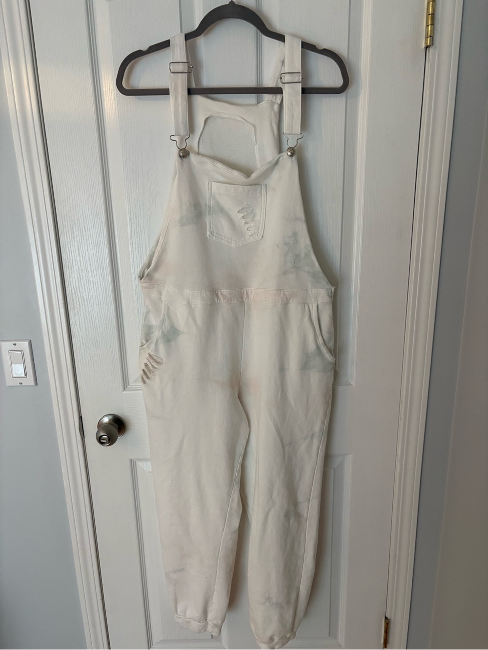 POL Swirl in the Tie Dye Cotton Overalls